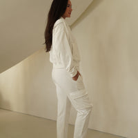 everyday half zip tracksuit / 白花(ivory)