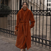 Cozy Up Premium KIMONO Fur Coat / Amber (orange)