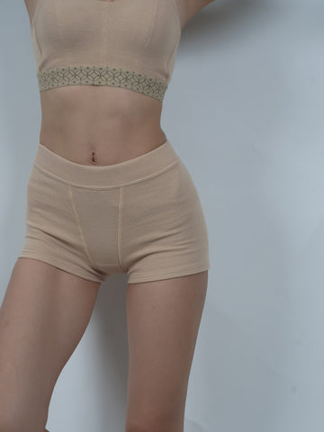 nudy waffle boxer undie / 亜麻(beige)