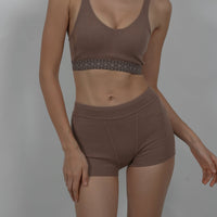 nudy waffle boxer undie / 枯茶(brown)