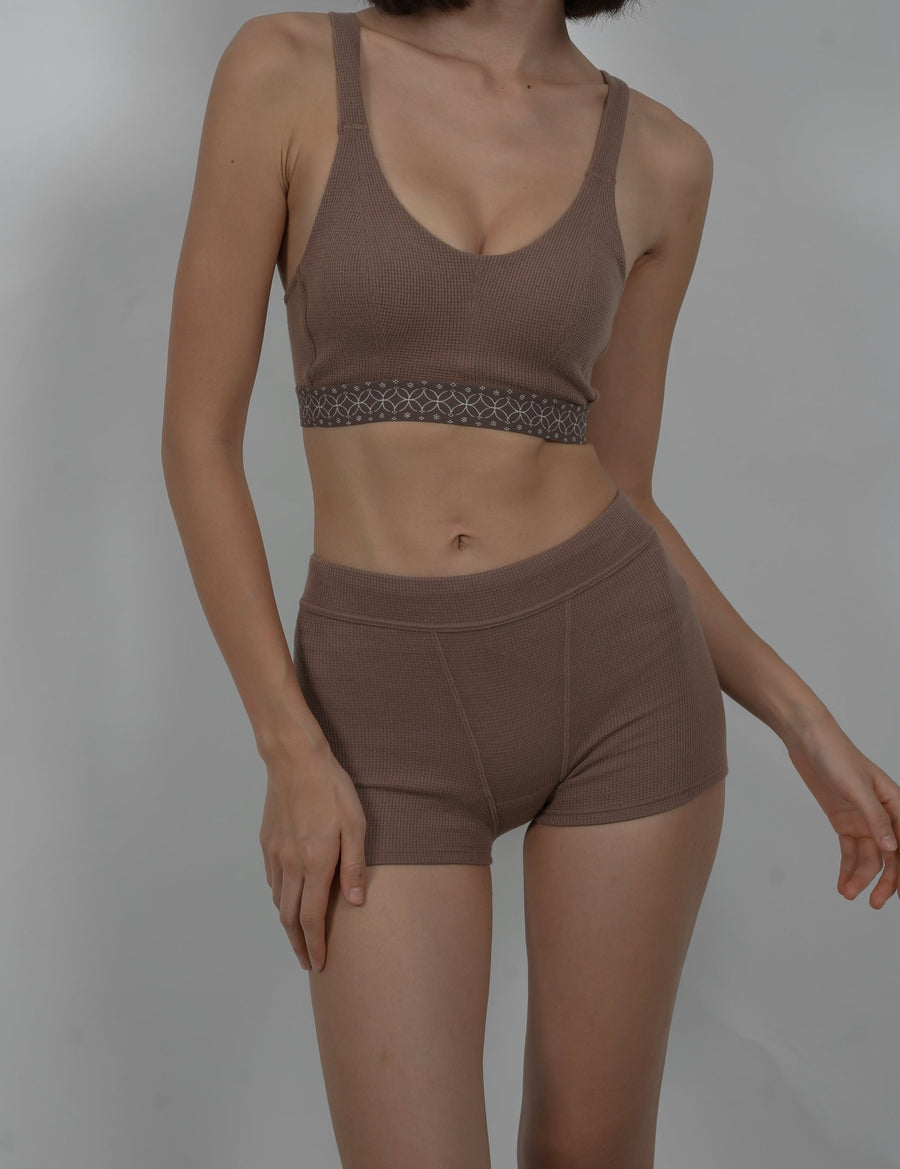 nudy waffle boxer undie / mocha