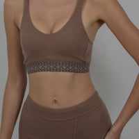 Dreamy Bra nudy waffle / 枯茶(brown)