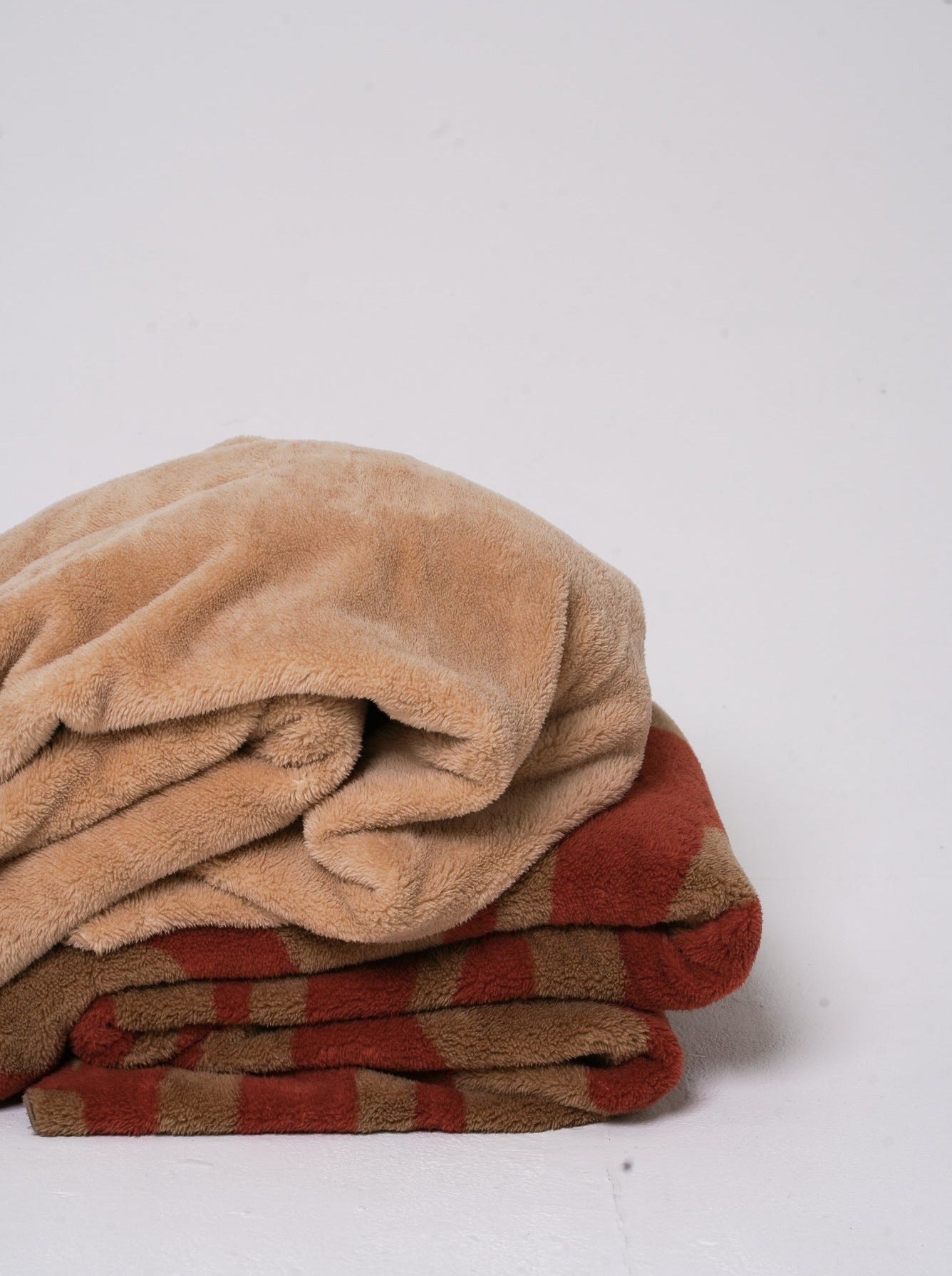 soft warm blanket / flax (beige)