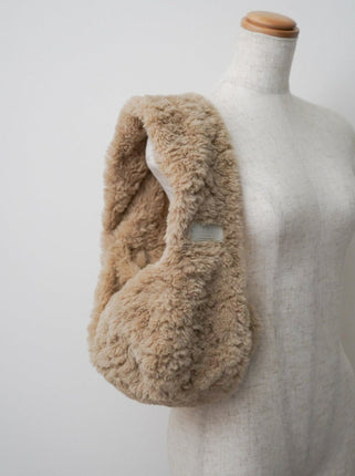 winter fuzzy shoulder bag