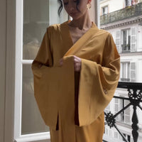 Aurelie Satin Long Robe