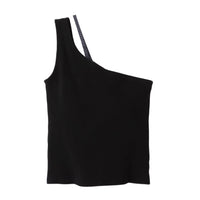 asanoha shoulder tank / black